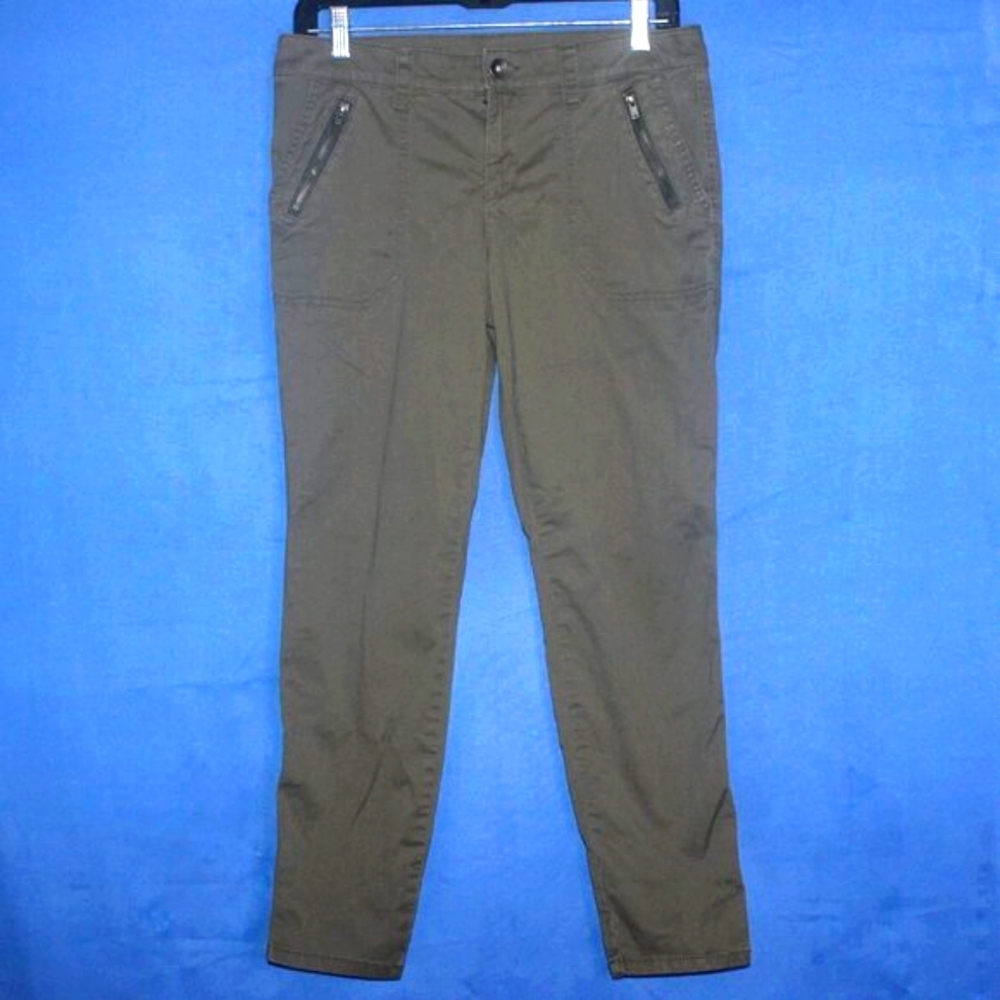 JCP Khaki Green Zip Pocket Pants 6P